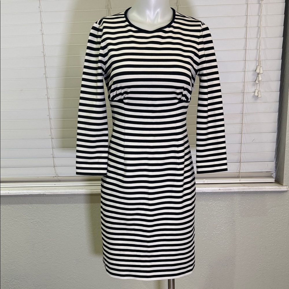 Kate Spade Black and White Striped Dress